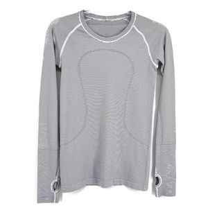 LULULEMON Swiftly Tech Long Sleeve 2.0 Tempo Stripe Size 6